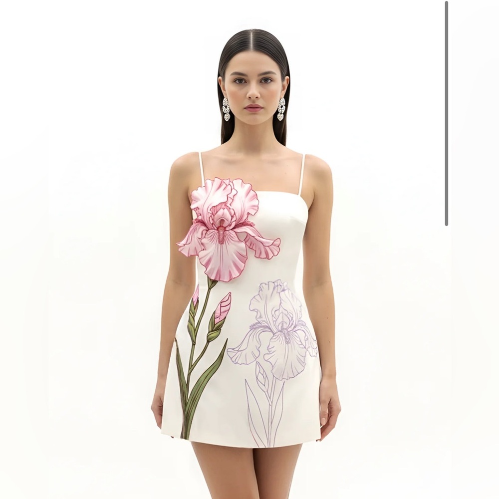 JW PEI iris appliqué mini Dress